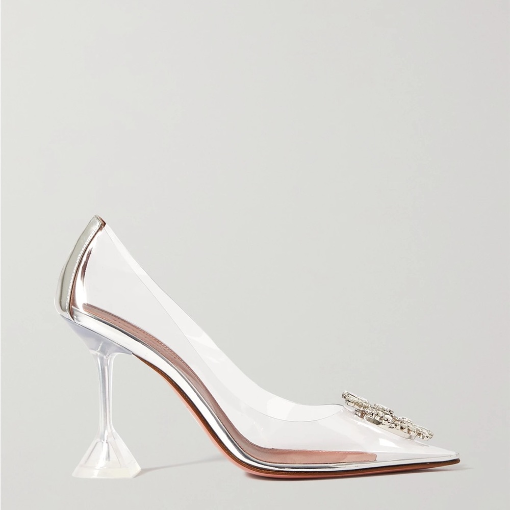 AMINA MUADDI Begum crystal-embellished PVC pumps